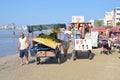 Merchants on the beach of Durres